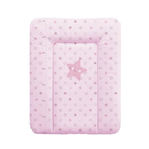 Saltea de infasat moale fara intaritura si capat inchis Steluta Roz 50x70 cm