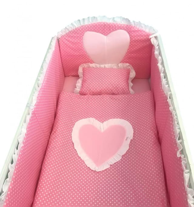 Lenjerie de pat 120x60 cm Te iubesc puisor roz