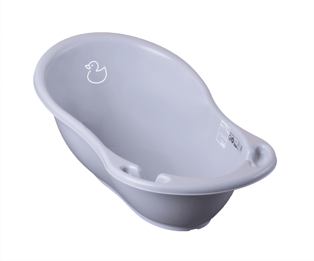 Set Cadita 86 cm cu suport metalic si suport anatomic Duck Gri