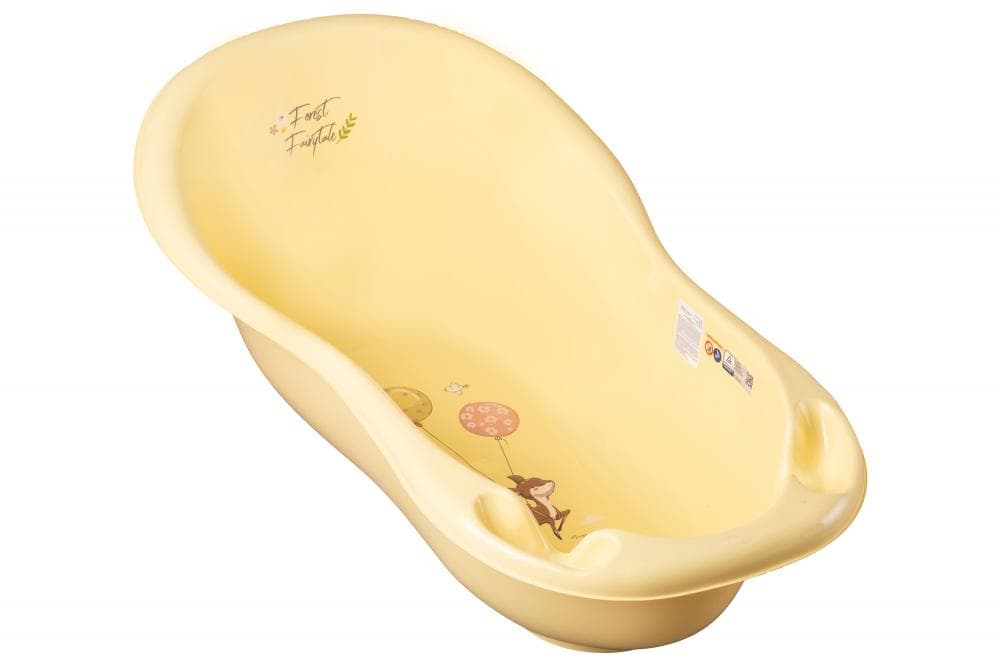 Set Cadita 86 cm cu suport metalic si suport anatomic Forest Galben