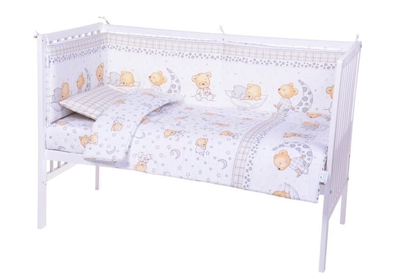Lenjerie patut cu 7 piese 120x60 cm Ursuleti 016