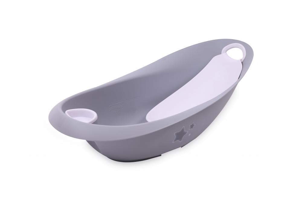 Set cadita cu reductor si suport accesorii detasabile Luxe Stars Grey