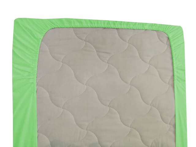 Cearceaf verde KidsDecor cu elastic din bumbac 60 x 85 cm