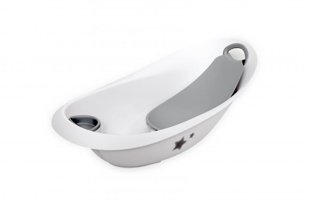 Set cadita cu reductor si suport accesorii detasabile Luxe Stars White