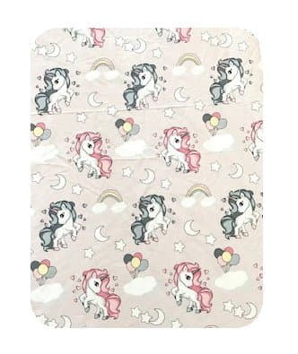 Paturica dubla de vara Junior DeLuxe 100x135 cm unicorni