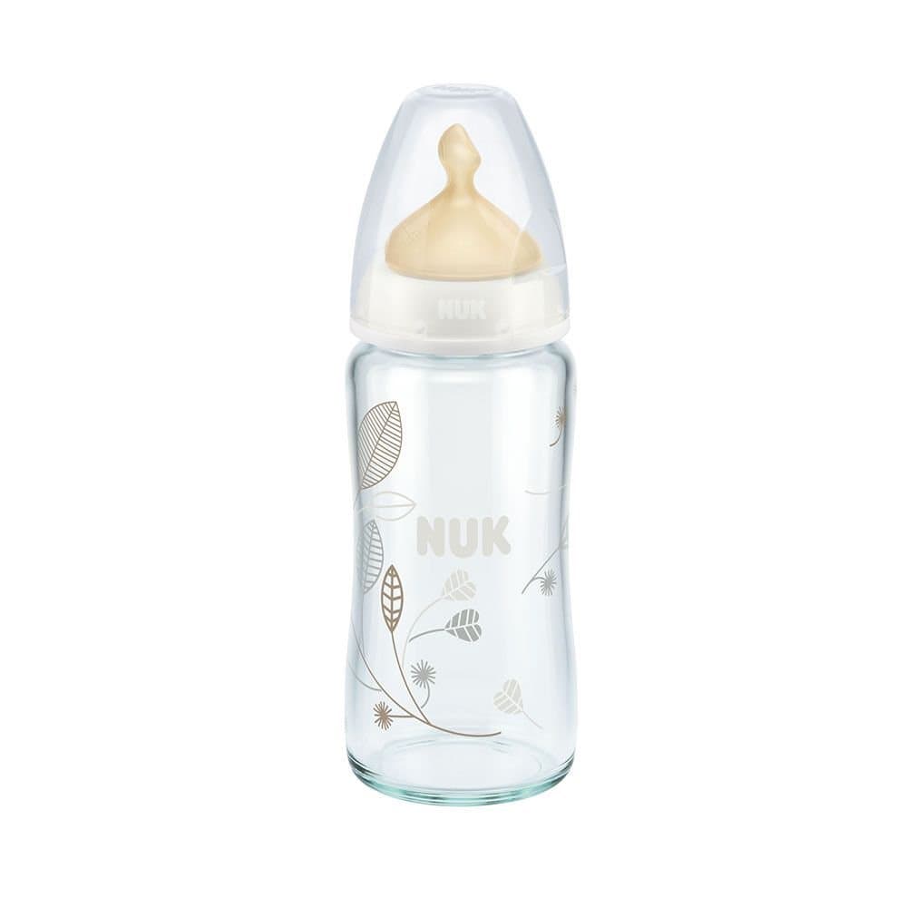 Biberon Nuk First Choice Plus Sticla 240ml tetina latex M 0-6 luni alb