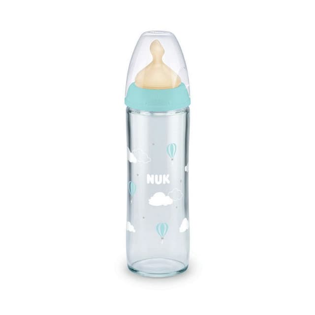Biberon Nuk New Classic Sticla 240ml Tetina Latex 0-6 luni Bleu