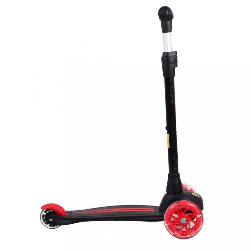 Trotineta pliabila cu 3 roti Ferrari Twist Neagra, ghidon reglabil din aluminiu, greutate admisa 50 kg