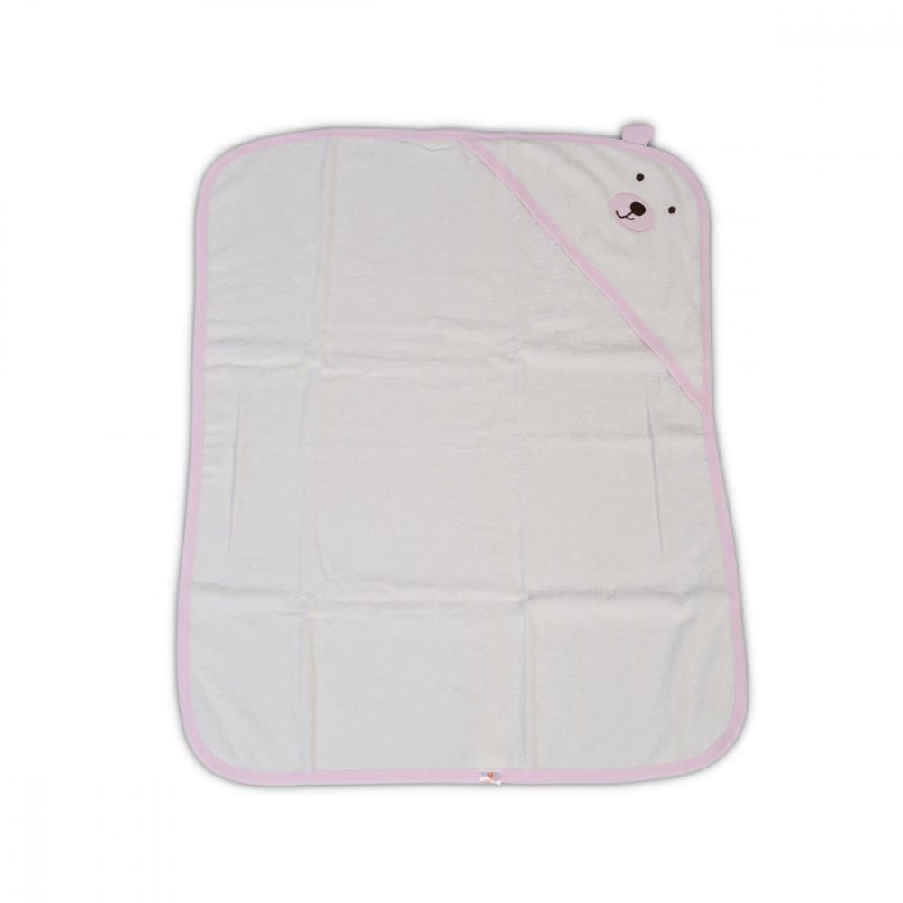 Prosop de baie cu capison din bumbac 90x70 cm Baloo Pink