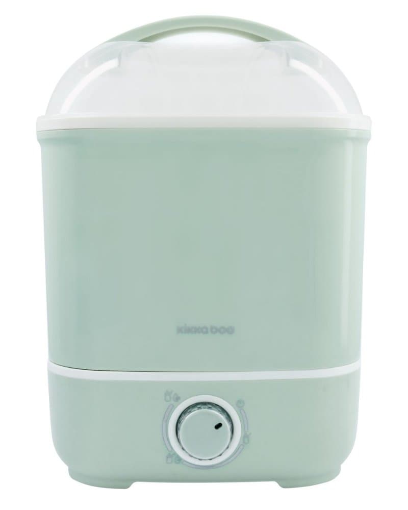 Sterilizator electric cu aburi KikkaBoo Cleo Mint cu functie de uscare,Temporizator,model Compact si portabil,capacitate pana la 6 biberoane,fara BPA,clestisor inclus