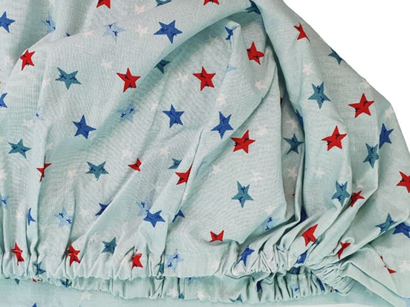 Cearceaf Stelute somnoroase KidsDecor cu elastic din bumbac 52x95 cm