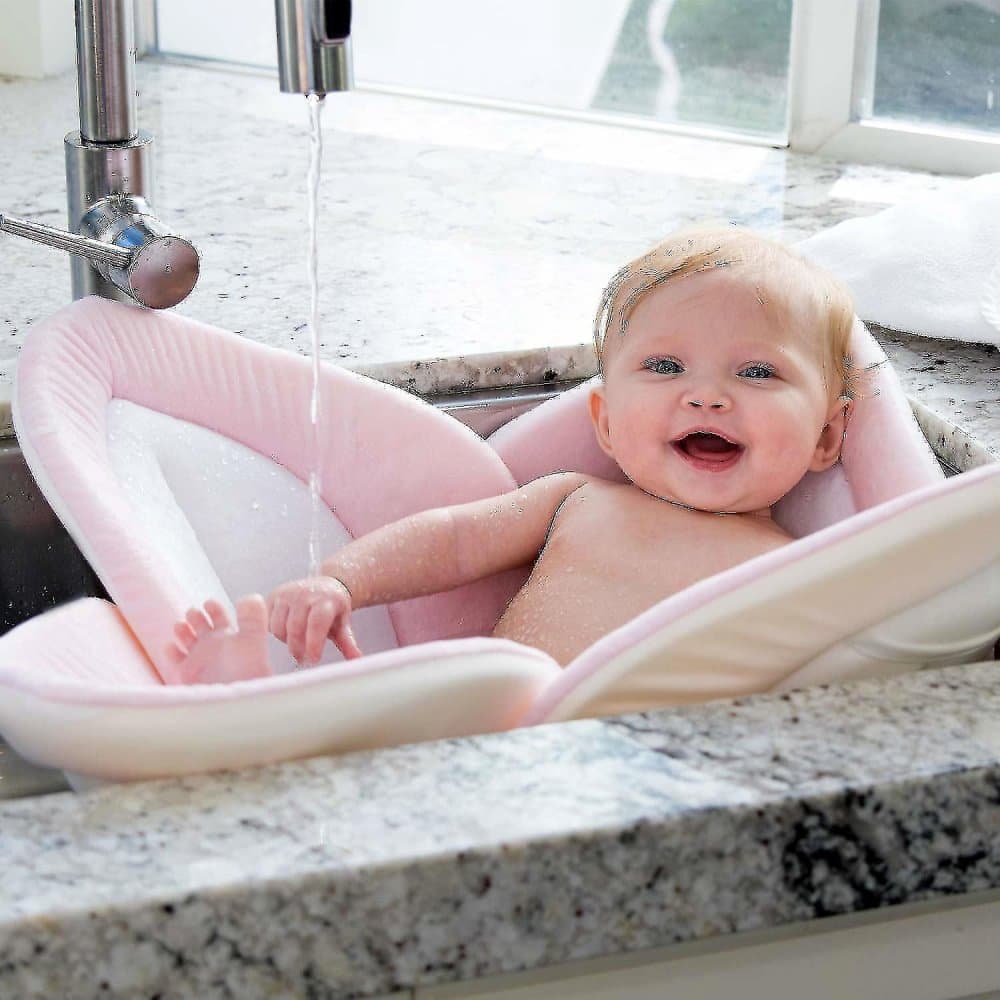 Cadita de plus si salteluta de joaca Lotus BloomingBath Roz