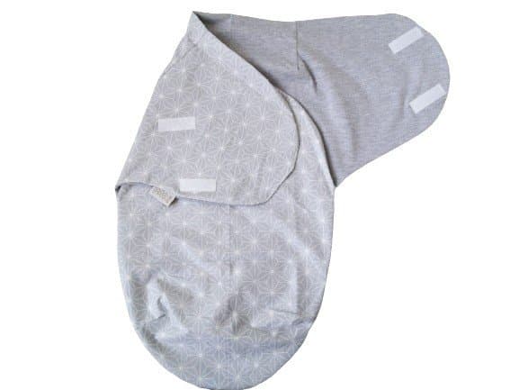 Sistem de infasat din bumbac pentru bebelusi inchidere velcro Sky Bunny Grey
