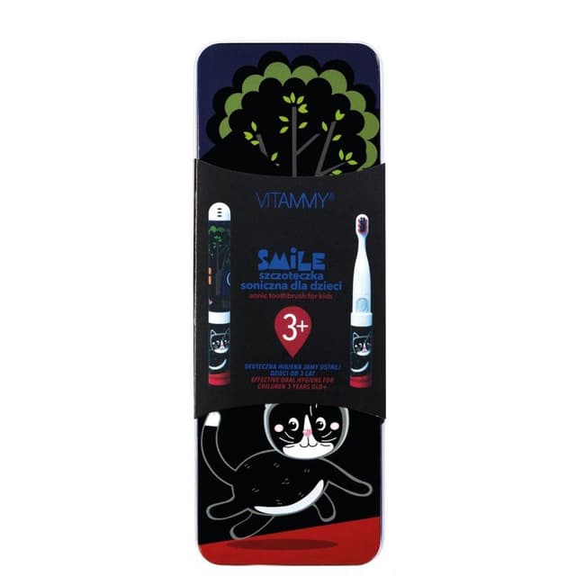 Periuta de dinti electrica Vitammy Smile animatie pisoi negru