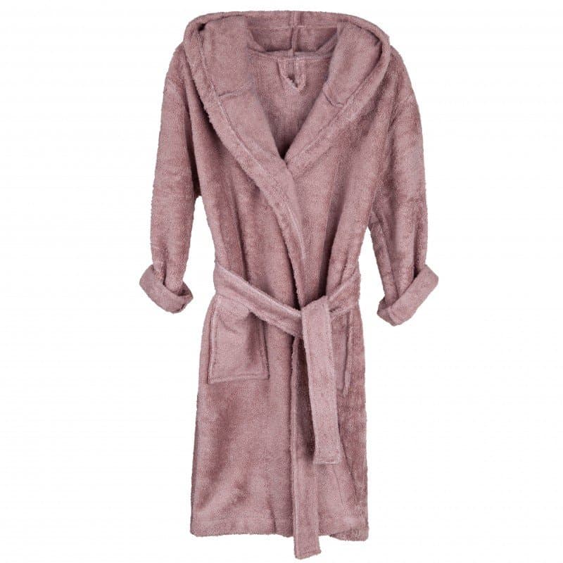 Halat de baie frotir din bambus pentru copii 8-10 ani Mellow Mauve