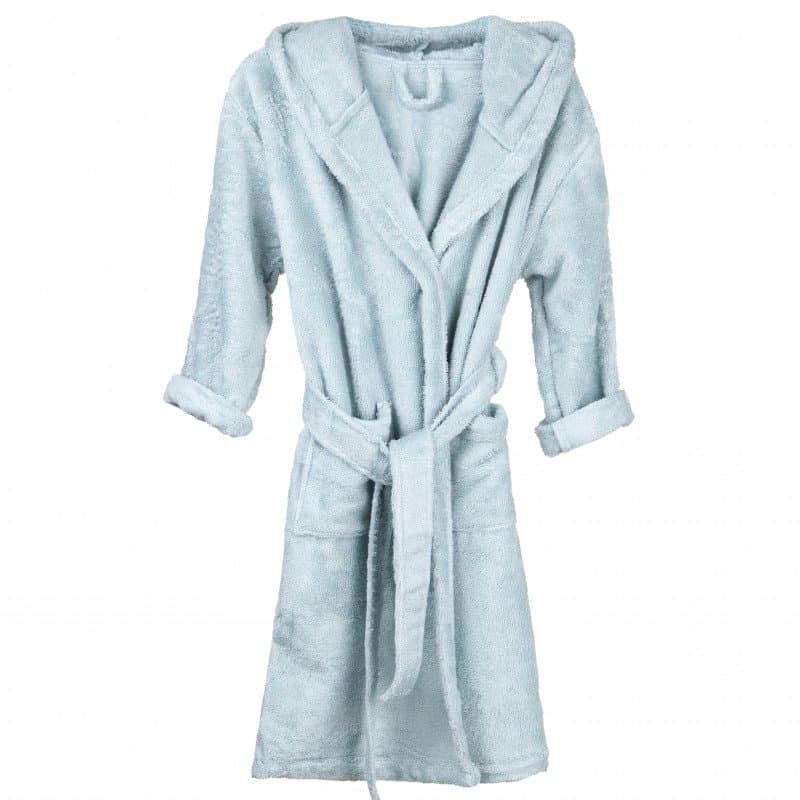 Halat de baie frotir din bambus pentru copii 8-10 ani Sea Blue