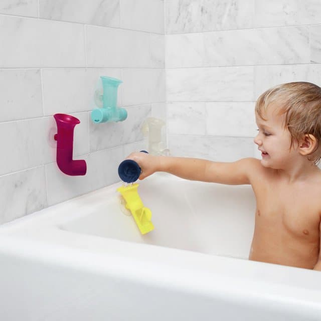 Jucarie de baie bebelusi Boon Pipes pastel tuburi cu ventuze