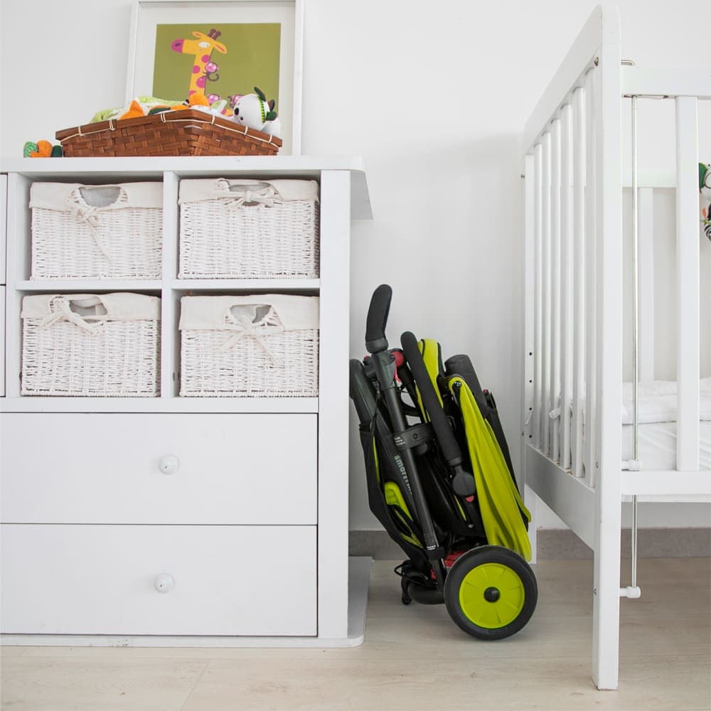 Tricicleta pentru copii Smart Trike STR3 Verde 6 in 1 ultrapliabila, dotata cu frana, scaun rabatabil, sistem patentat cu tehnologie Touch Steering, varsta 10 luni+