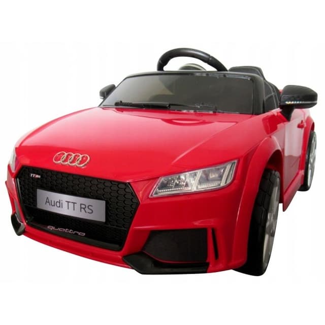 Masinuta electrica pentru copii Audi TT R-Sport Rosu 70W cu scaun din piele, slow start, faruri si lumini led, unitate audio cu display, mufa Mp3 si Usb