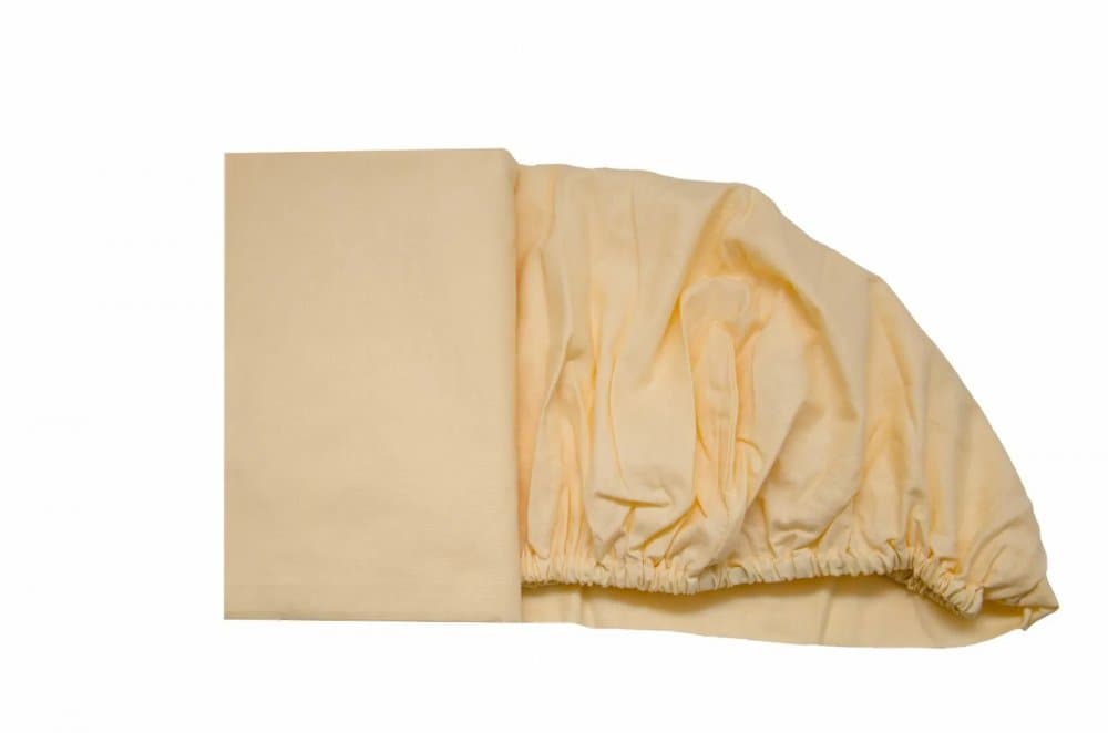 Cearceaf cappuccino patut bebelus 70x120 cm cu elastic din bumbac