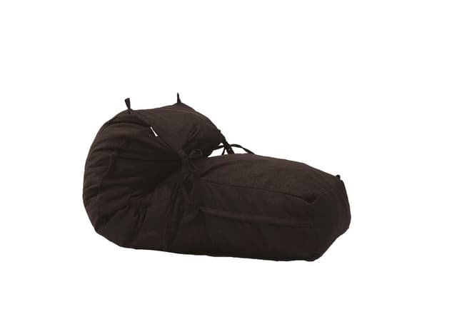 Fotoliu Pufrelax Yoga Minnie Dark Chocolate Gama Premium Textil umplut cu fulgi de burete memory mix