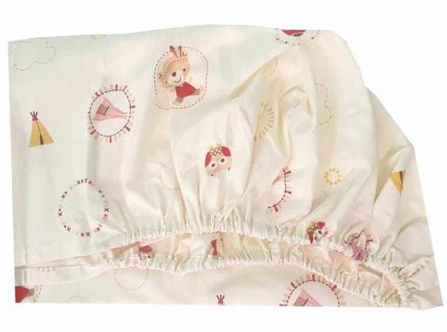 Set cearceafuri Mici indieni KidsDecor cu elastic din bumbac 70x140 cm