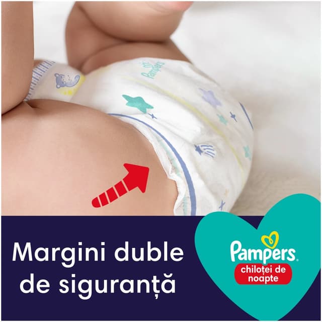 Scutece-chilotel de noapte Pampers Night Pants, Marimea 6, 15+ kg 19 buc