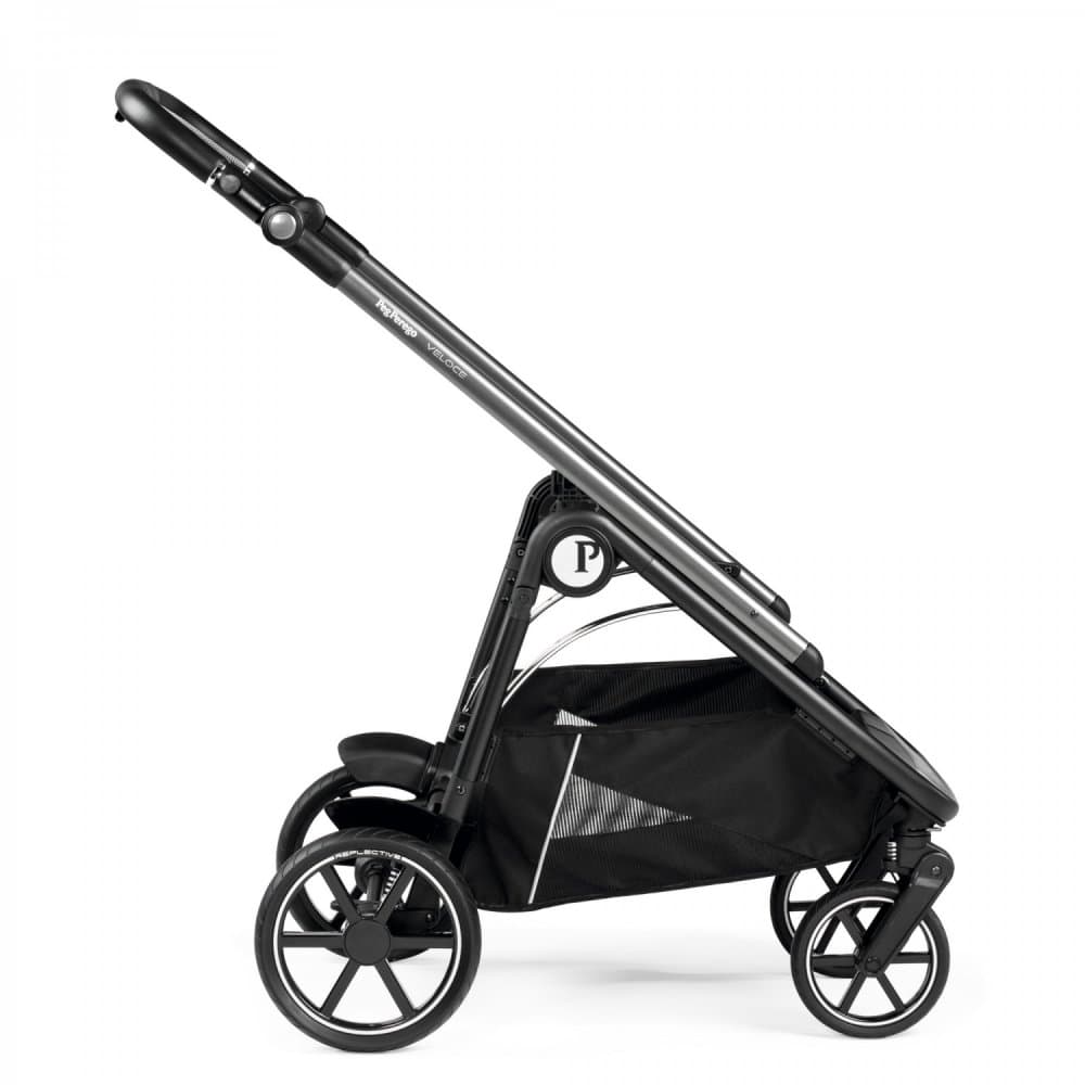 Carucior 3 in 1 Peg Perego Veloce Lounge 0 - 22 kg City Grey gri alb i-Size