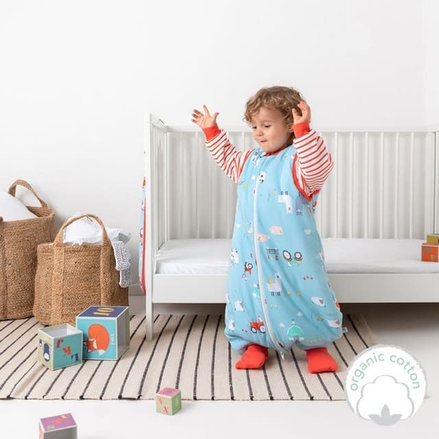 Sac de dormit cu picioruse si maneca lunga detasabila Farmyard 110 cm + manseta 2.5 Tog