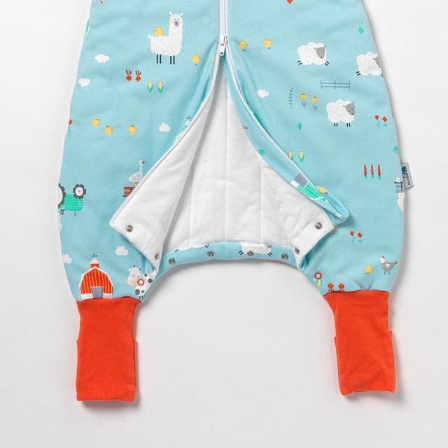Sac de dormit cu picioruse si talpa antiderapanta Farmyard 100 cm + manseta 1.0 To