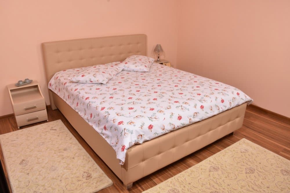 Lenjerie din bumbac pentru pat dublu model flori de bumbac