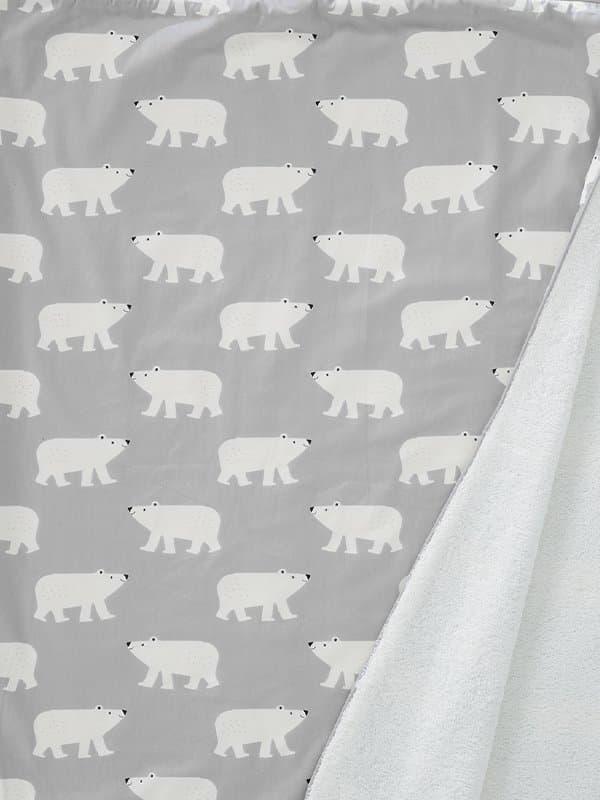 Prosop cu gluga din bumbac organic Polar Bear