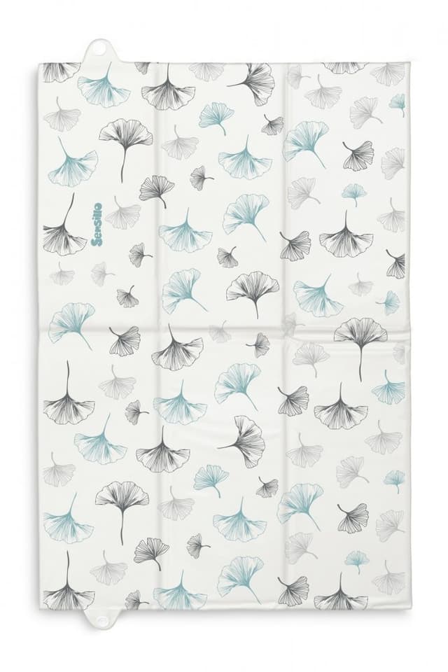 Saltea de infasat pliabila compact si impermeabila pentru plimbarecalatorie Sensillo 40x58 cm Botanic blue