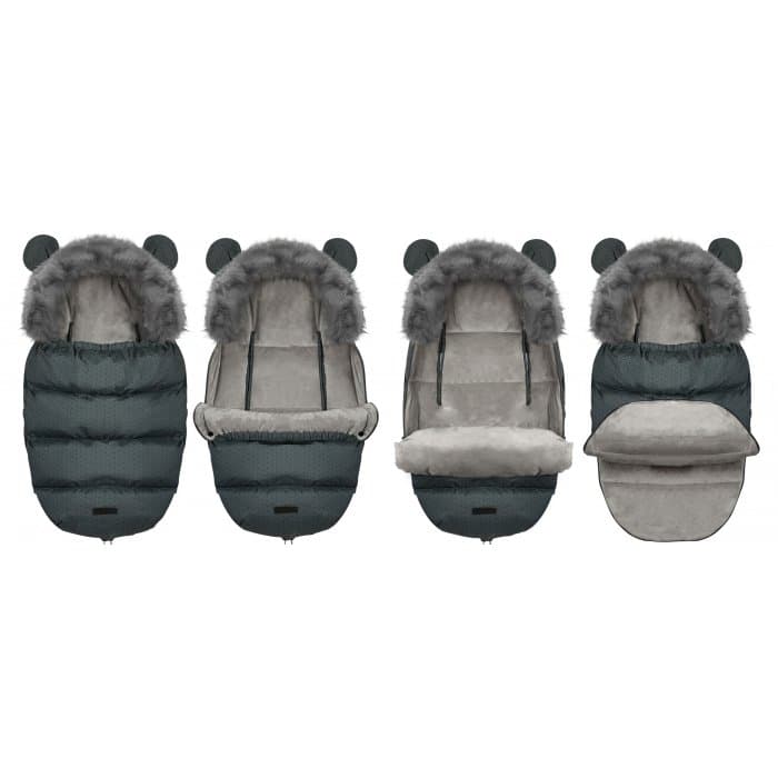 Sac de dormit 95x48 cm Ricokids potrivit pentru caruciorsanie Elmi Grafit