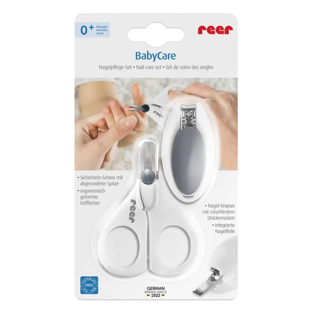 Set ingrijire unghii bebelusi, forfecuta si unghiera cu pila Reer BabyCare 81050