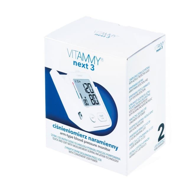 Tensiometru electronic de brat Vitammy Next 3 manseta 22-40 cm alb