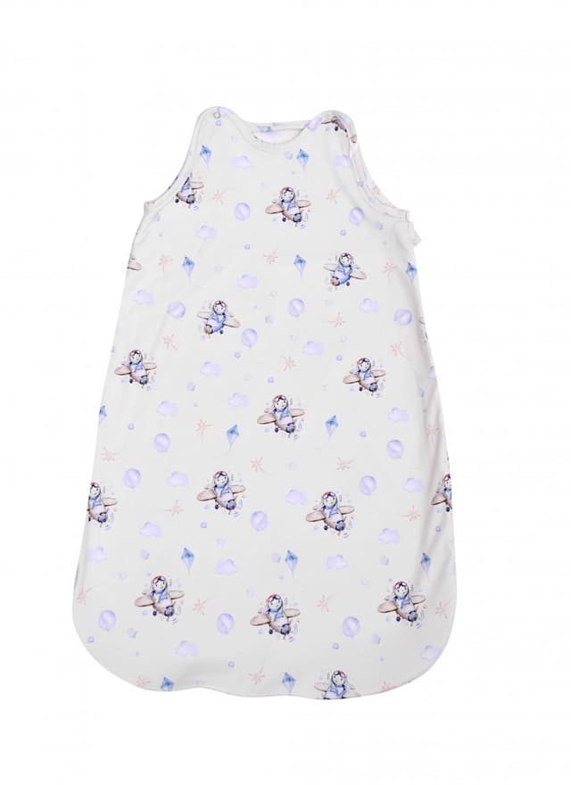 Sac de dormit de vara 95 cm bumbac ranforce aeroplane