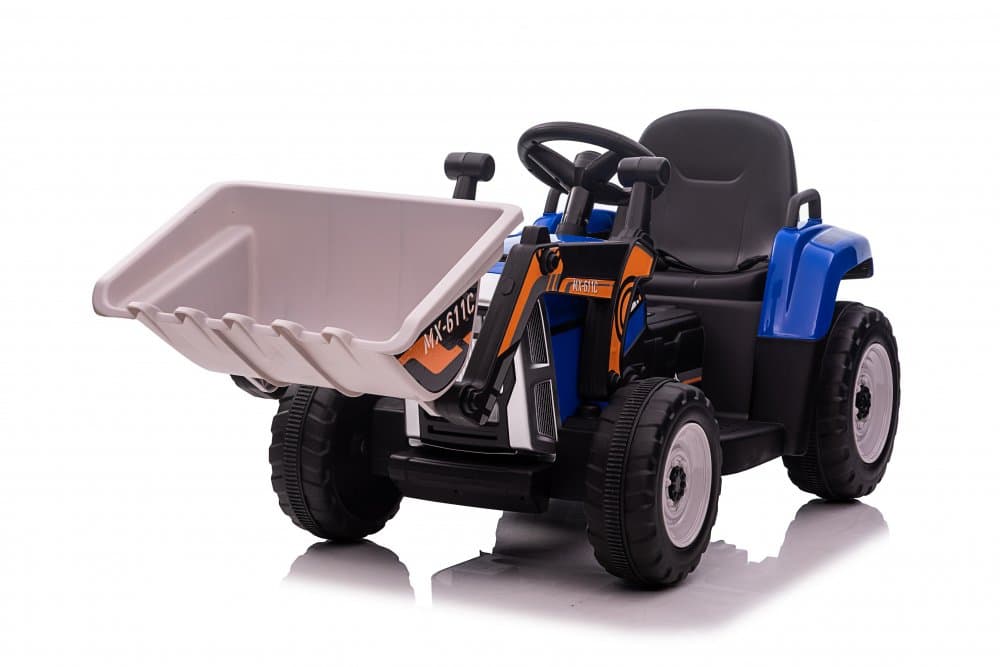 Tractor electric pentru copii Nichiduta Farm Track Albastru 12V, 60W cu telecomanda si cupa mobila ,schimbator de viteze, unitate audio cu Mp3 si Usb , telecomanda cu selectare 3 viteze