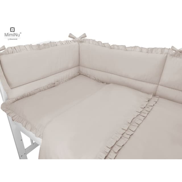 Set lenjerie patut 5 piese MimiNu 120x60 cm Royal Beige