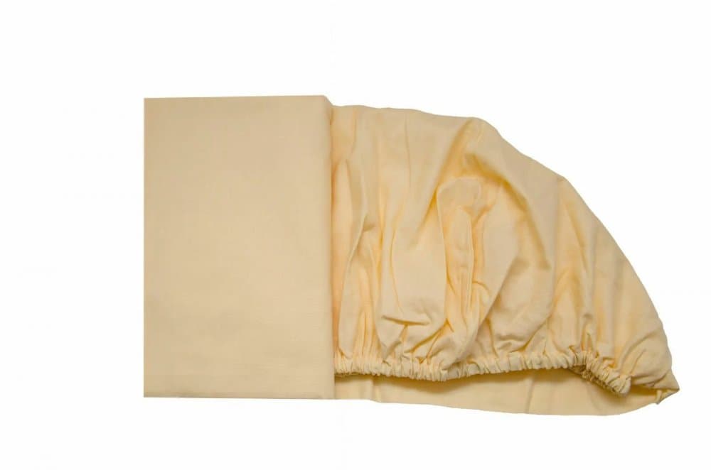 Cearceaf cappuccino cu elastic din bumbac 60x85 cm KidsDecor