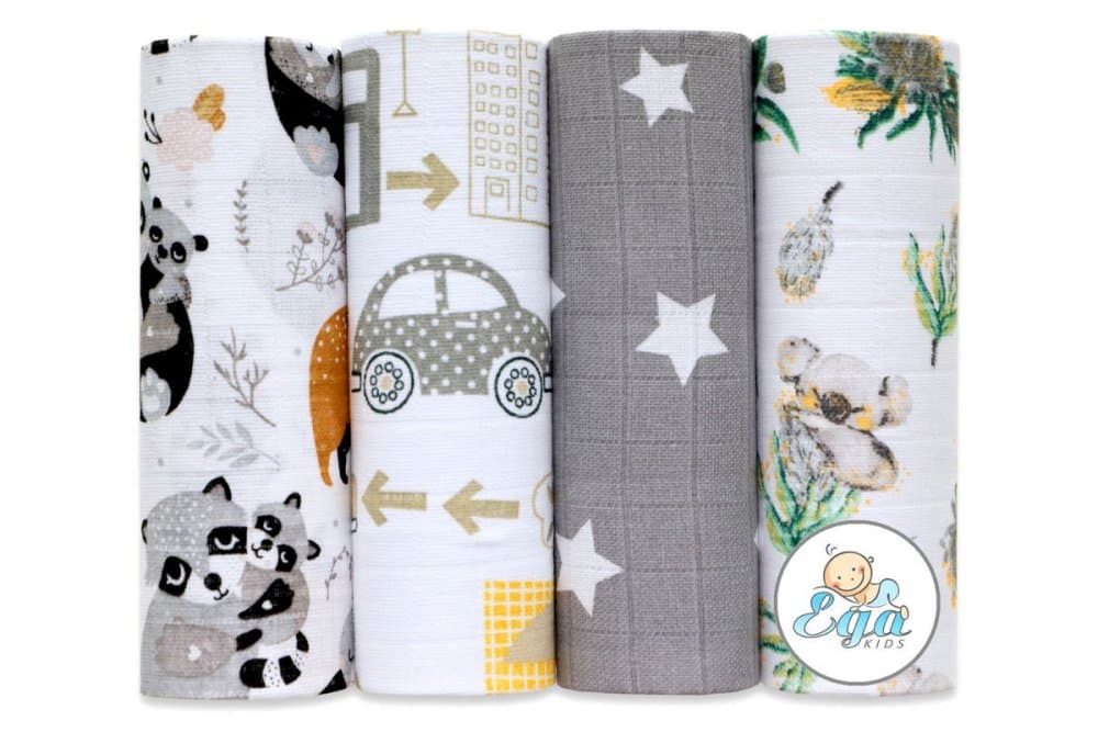 Set 4 scutece din bumbac Lux 70x80 cm model 5943