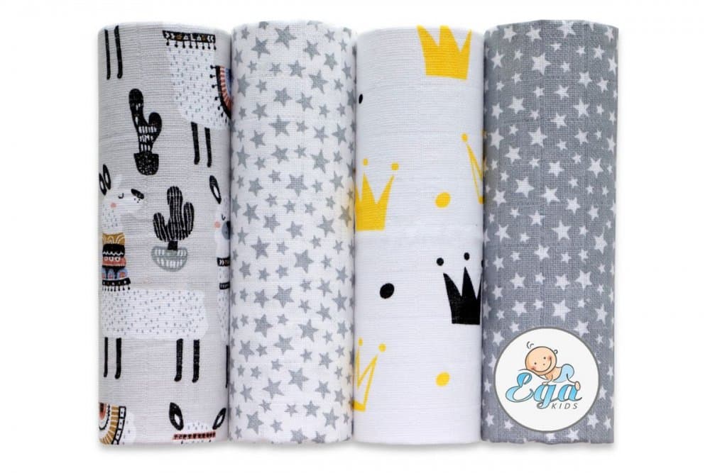 Set 4 scutece din bumbac Lux 70x80 cm model 5912