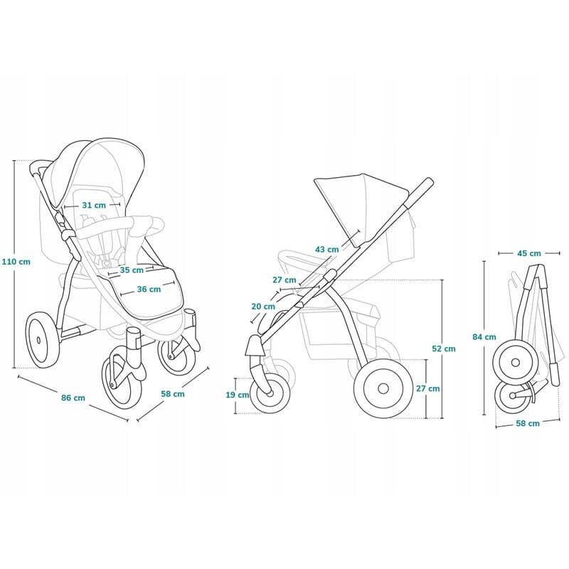 Carucior sport Lionelo Annet Tour Negru
