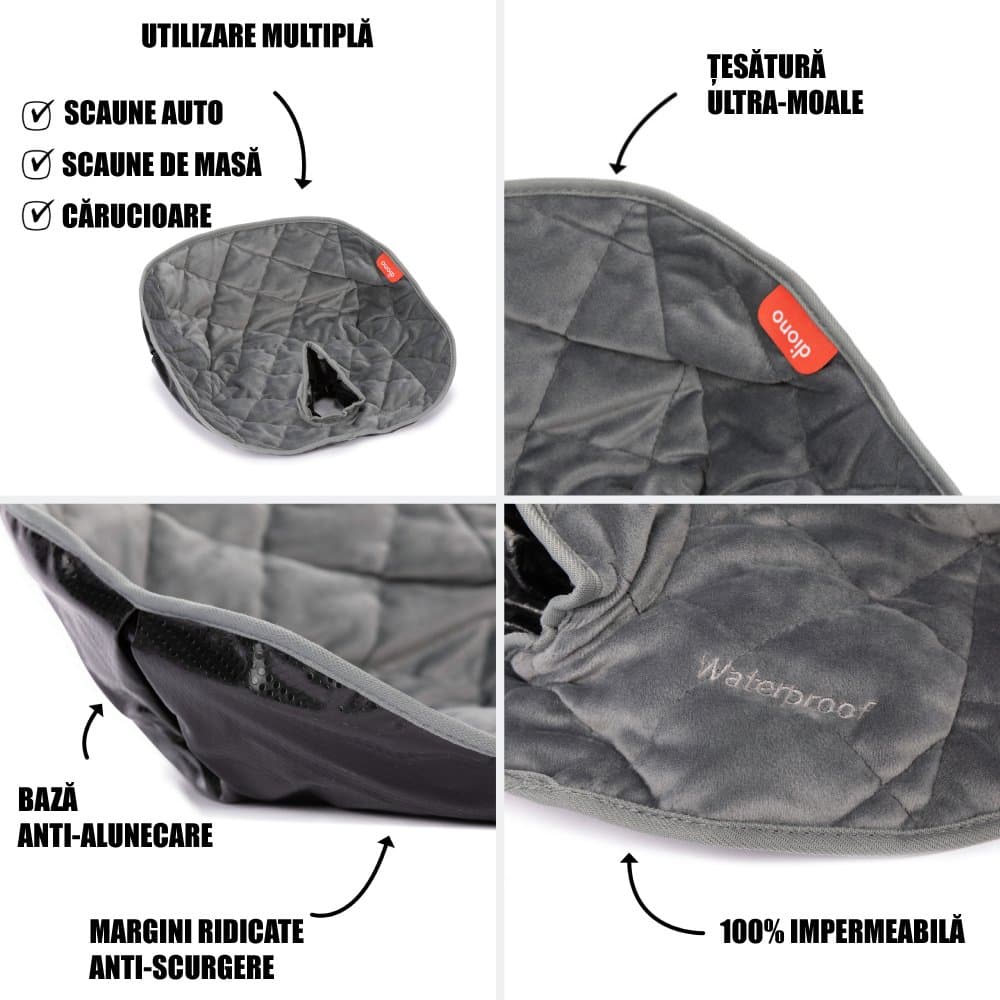 Protectie impermeabila scaun auto Diono Ultra Dry Seat Gray