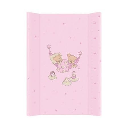 Saltea de infasat cu intaritura 70x50 cm ursuletii somnorosi roz