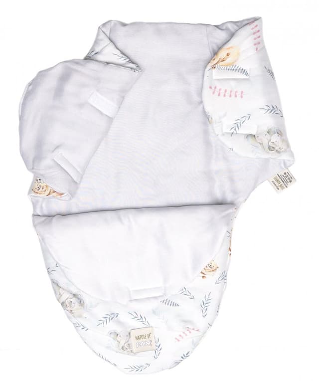 Sistem de infasare Nature Bamboo by Amy din bambus cu umplutura antialergic BabySoft + cadou rucsacel safari