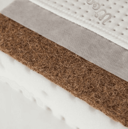 Saltea pentru copii fata dubla spuma Pur profilata si strat nuc de cocos latexat husa 360 Tencel cu fibre de viscoza si ioni de argint antibacteriana