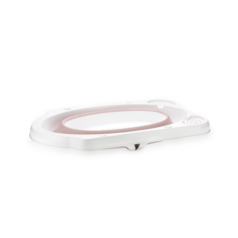 Cadita pliabila pentru bebelusi 82 cm cu dop de scurgere Nordic Pink