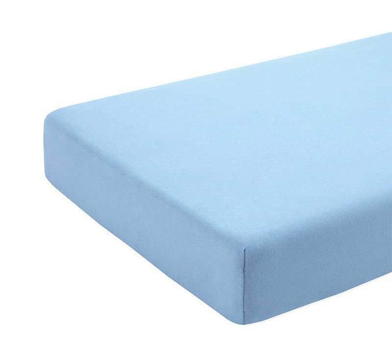 Cearceaf albastru KidsDecor cu elastic din bumbac 95 x 52 cm