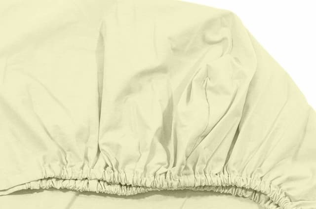 Cearceaf crem KidsDecor cu elastic din bumbac 95 x 52 cm